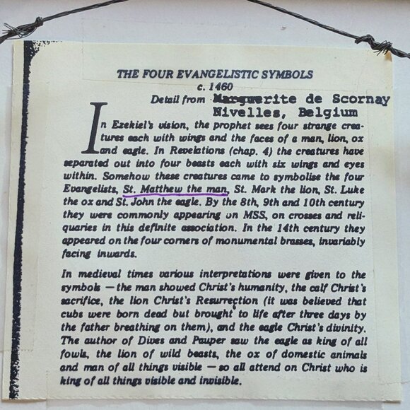 Professionally Handmade Framed Angel Man Evangelist St. Matthew Brass Rubbing - Picture 4 of 4